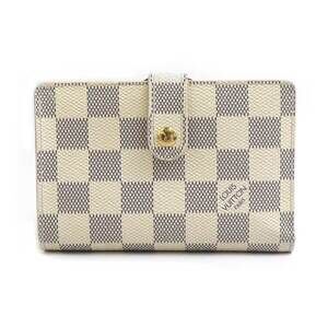 Louis Vuitton Azur White Portefeuille Wallet Viennois Bi fold Azure